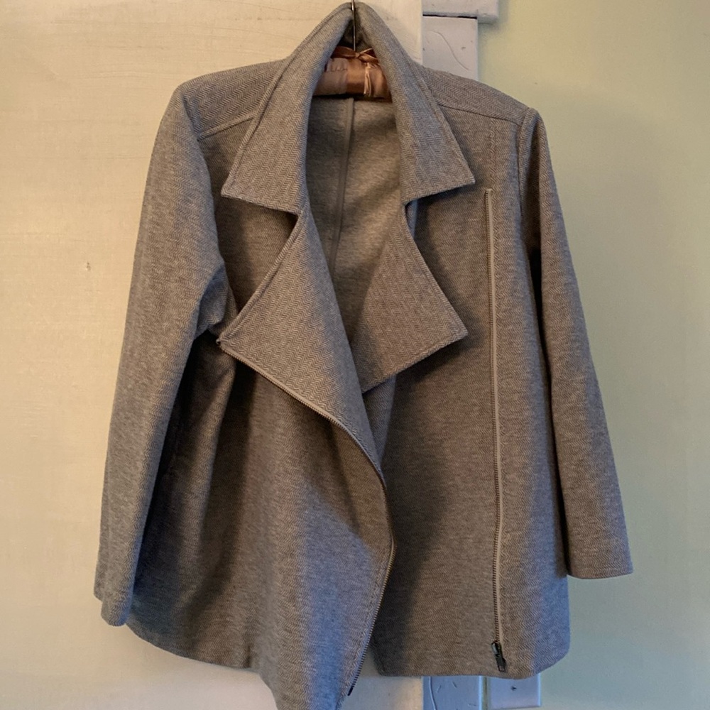 NWOT Eileen Fisher Gray Bomber Jacket